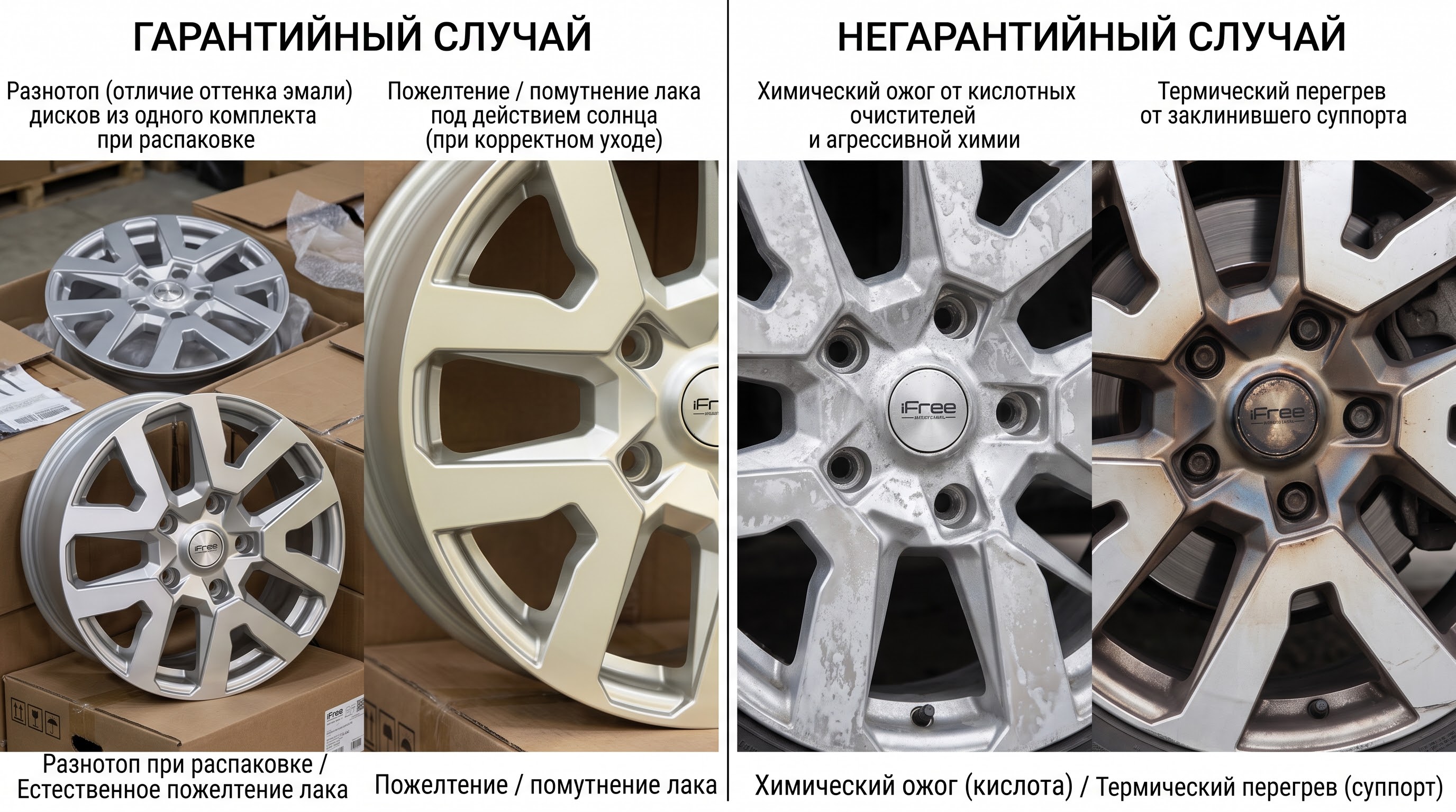 Изменение цвета / помутнение финишного покрытия СКАД