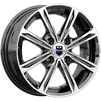 Литые диски Флэш (КС710) 5.000xR13 4x114.3 DIA69.1 ET45 алмаз черный для Daewoo Matiz