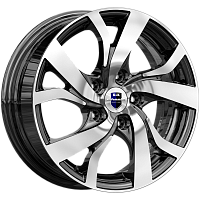 Литые диски Палермо (КС607) 6.500xR16 5x108 DIA67.1 ET43 алмаз черный для Chery M11