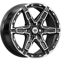 Литые диски Дистрикт (КС1159) 8.000xR18 6x139.7 DIA106.1 ET25 алмаз черный для Sollers