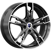 Литые диски Солар (КС875) 7.000xR17 5x112 DIA66.6 ET45 алмаз черный SK для Mercedes-Benz E-Class