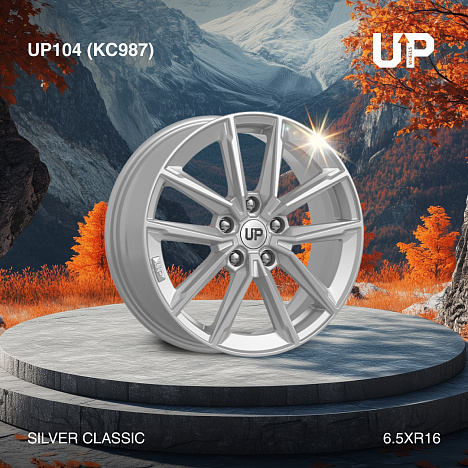Up104 (КС987) 6.500xR17 5x114.3 DIA67.1 ET45 Silver Classic Up104 (КС987) 6.500xR17 5x114.3 DIA67.1 ET45 Silver Classic