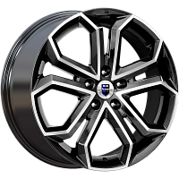 Литые диски Пандора (КС466) 8.500xR19 5x112 DIA66.6 ET32 алмаз черный для Audi S8