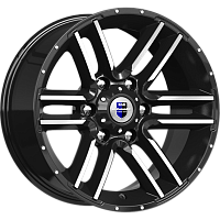 Литые диски Алгама (КС762) 8.000xR17 6x139.7 DIA106.1 ET0 алмаз черный для Toyota Land Cruiser Prado