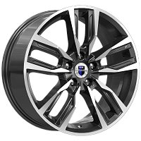 Литые диски Борэй (КС901) 8.000xR18 5x112 DIA66.6 ET30 алмаз черный для Volkswagen Passat