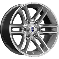 Литые диски Алгама (КС762) 8.000xR17 6x139.7 DIA106.1 ET-10 дарк платинум для Mitsubishi Pajero (Montero)
