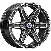 Литые диски Дистрикт (КС1159) 8.000xR18 6x139.7 DIA77.9 ET25 алмаз черный для Chevrolet