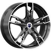 Литые диски Солар (КС875) 7.000xR17 4x100 DIA67.1 ET38 алмаз черный SK для Vortex Corda
