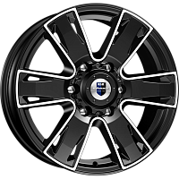 Литые диски Севенна (КС726) 7.000xR17 6x139.7 DIA106.1 ET30 алмаз черный для Sollers St6