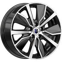 Литые диски Гамбит (КС961) 6.500xR16 5x110 DIA65.1 ET38 алмаз черный для Opel Vectra C Caravan