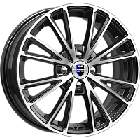 Литые диски Меандр (КС879) 6.000xR16 4x100 DIA67.1 ET40 алмаз черный SK для Peugeot 107