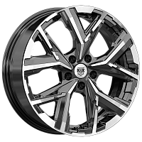 Литые диски Айона (КС1169) 6.500xR18 5x114.3 DIA67.1 ET38 алмаз черный для Honda