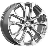 Литые диски АТАКОР (КЛ376) 7.000xR17 5x110 DIA65.1 ET35 алмаз графит
