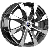 Литые диски Джемини (КС480) 5.500xR14 4x98 DIA58.5 ET40 алмаз черный для Lada