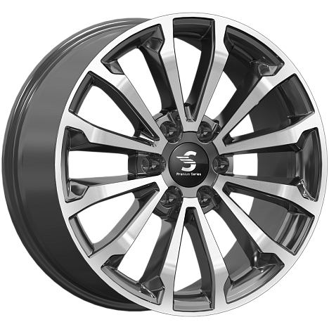 КР006 (20_Land Cruiser Prado) (КР006) 8.500xR20 6x139.7 DIA106.1 ET25 Diamond Black Gris