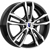 Литые диски Samara (КС866) 6.000xR16 5x100 DIA67.1 ET40 алмаз черный SK для Skoda Rapid
