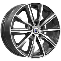 Литые диски Арнар (КС904) 7.000xR16 5x114.3 DIA66.1 ET45 алмаз черный для Nissan X-Trail