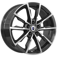 Литые диски Меренге (КС902) 7.500xR17 5x112 DIA66.6 ET45 алмаз черный для Audi A4